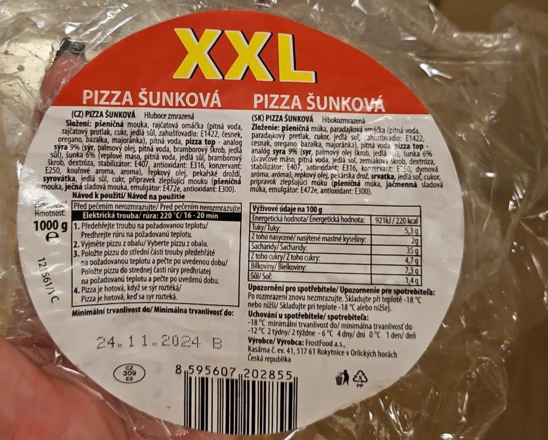 Fotografie - Pizza Šunková XXL FrostFood