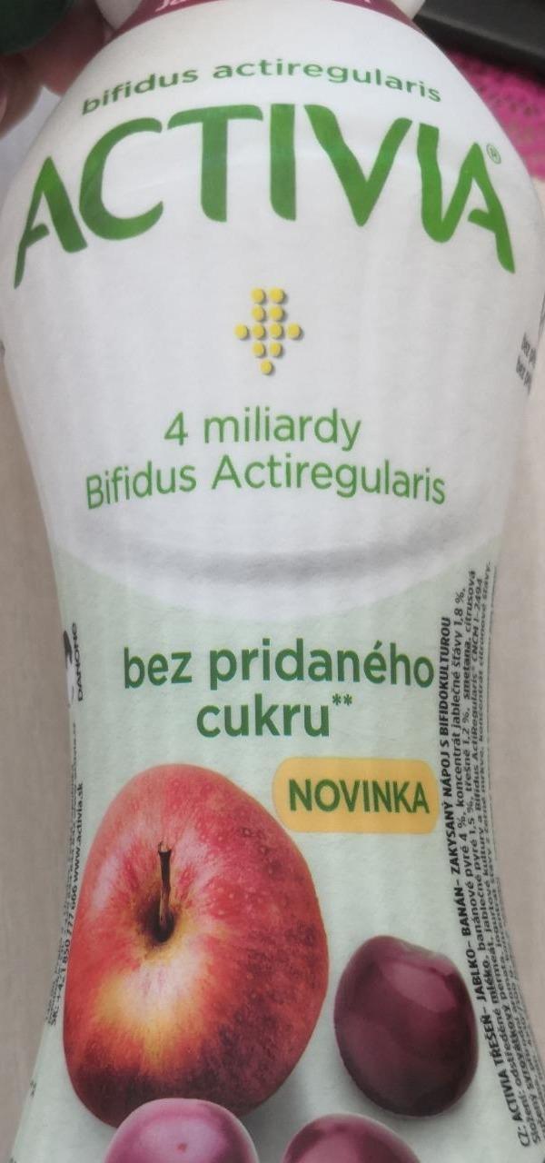 Fotografie - Activia nápoj třešeň jablko banán bez přidaného cukru Danone