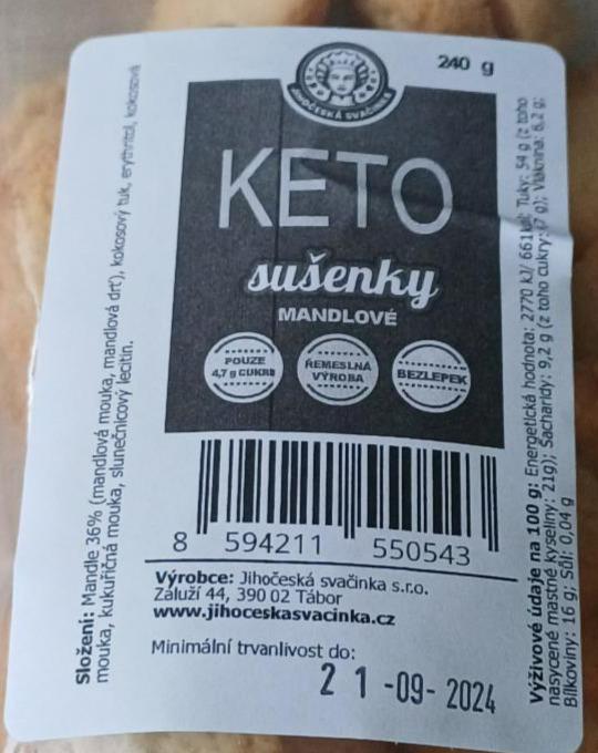 Fotografie - Keto sušenky mandlové Jihočeská svačinka