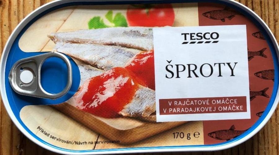 Fotografie - šproty v rajčatové omáčce Tesco