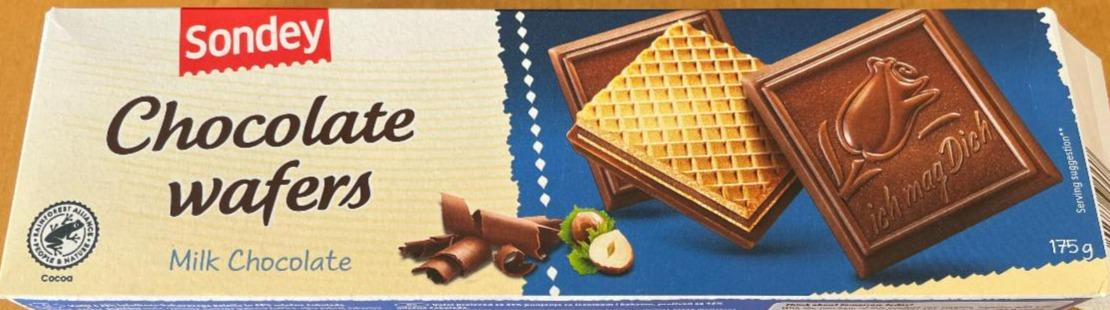 Fotografie - Chocolate wafers Milk Chocolate Sondey