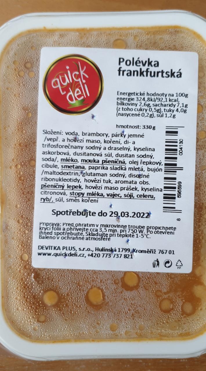 Fotografie - Frankfurtská polévka Quick deli