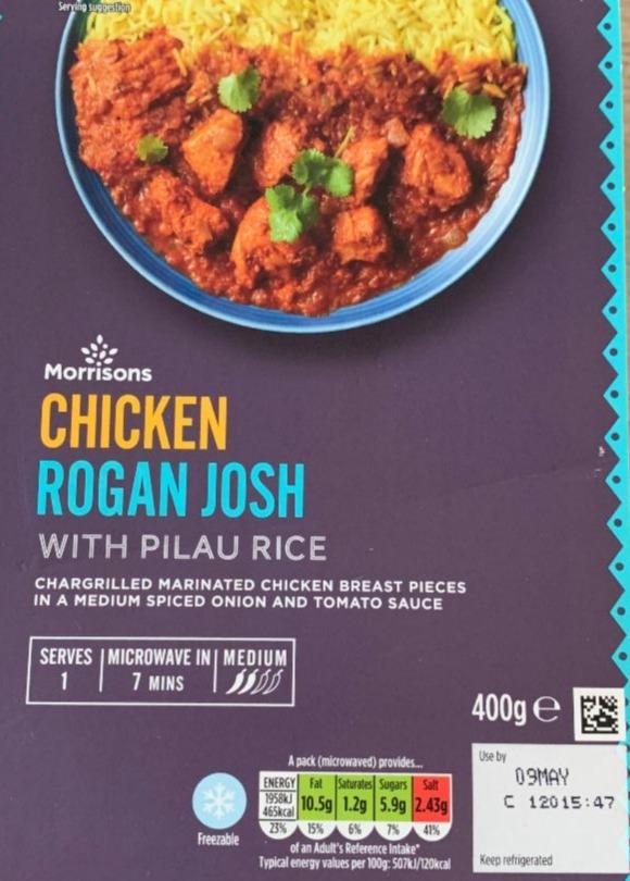 Fotografie - Chicken rogan josh with pilau rice Morrisons