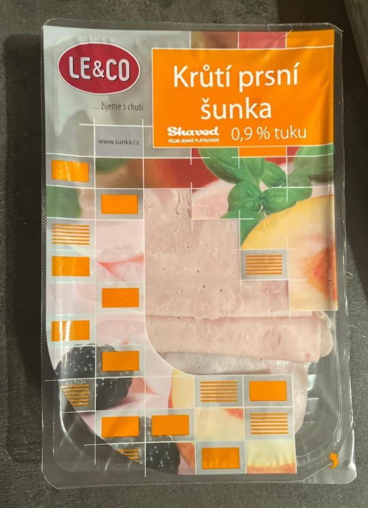 Fotografie - Krůtí prsní šunka 0,9% tuku shaved LE & CO