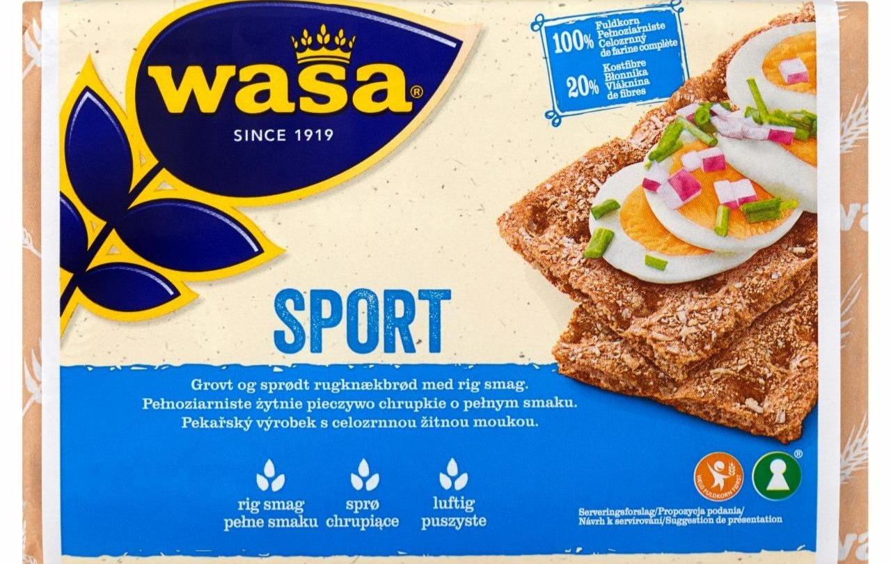 Fotografie - knäckerbrot celozrnný žitný Wasa Sport