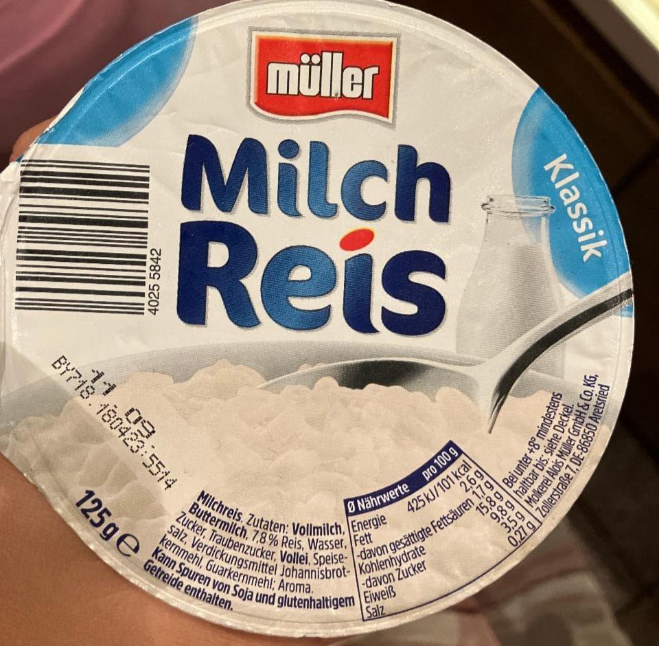 Fotografie - milch reis Klassik Müller