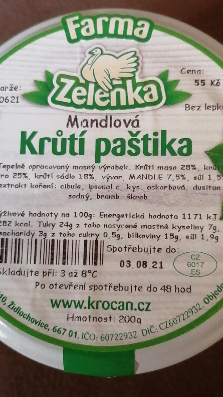 Fotografie - Krůtí paštika Mandlová Farma Zelenka