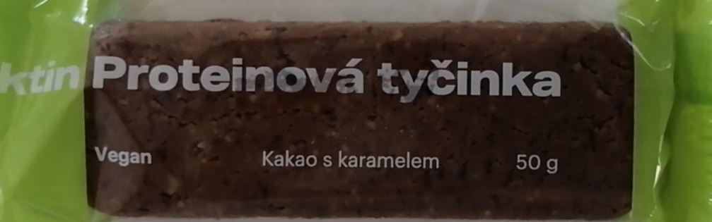 Fotografie - Aktin vegan proteinová tyčinka kakao s karamelem