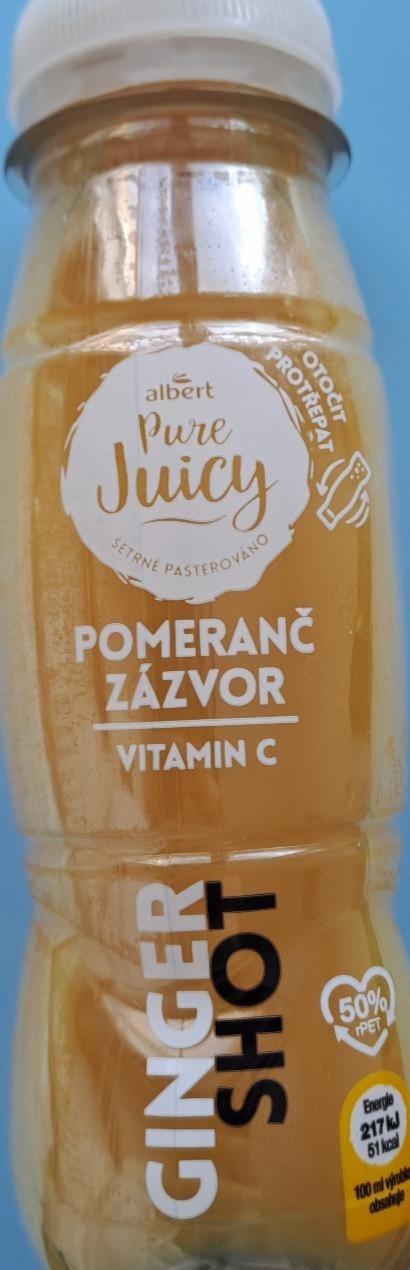 Fotografie - Pure juicy pomeranč zázvor vitamín C ginger shot Albert