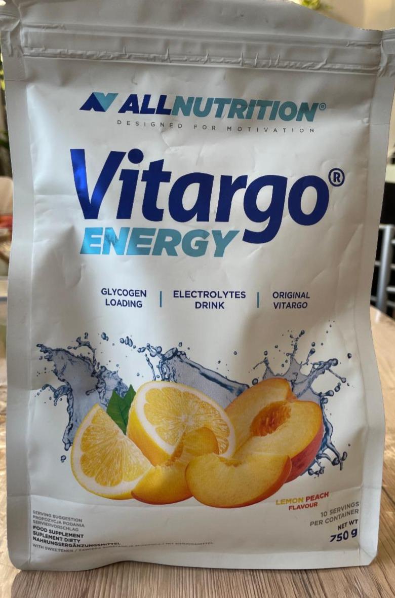 Fotografie - Vitargo energy lemon peach flavour Allnutrition