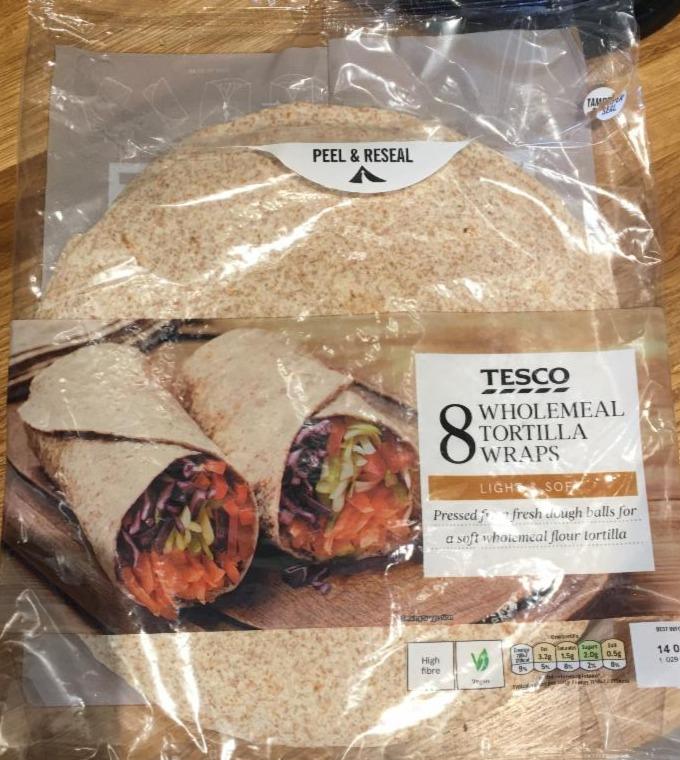 Fotografie - wholemeal tortilla wrap Tesco