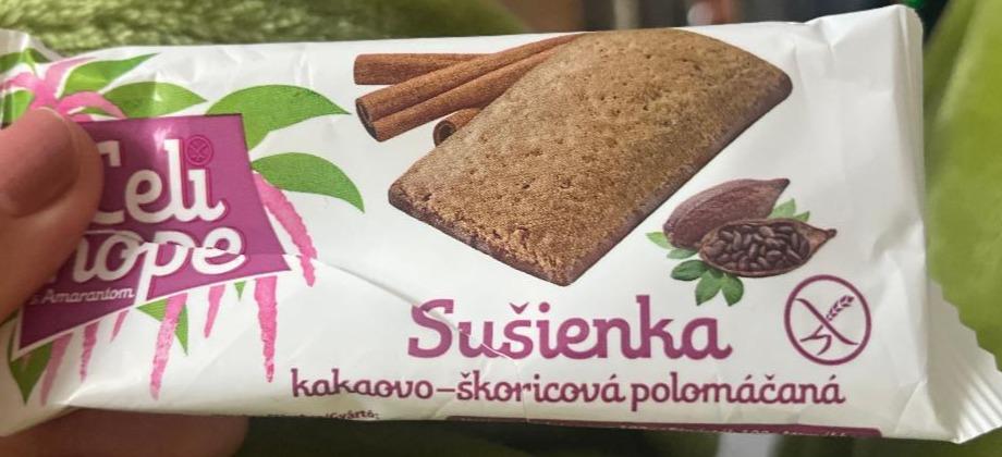 Fotografie - Sušienka kakaovo-škořicová polomáčaná Celi hope