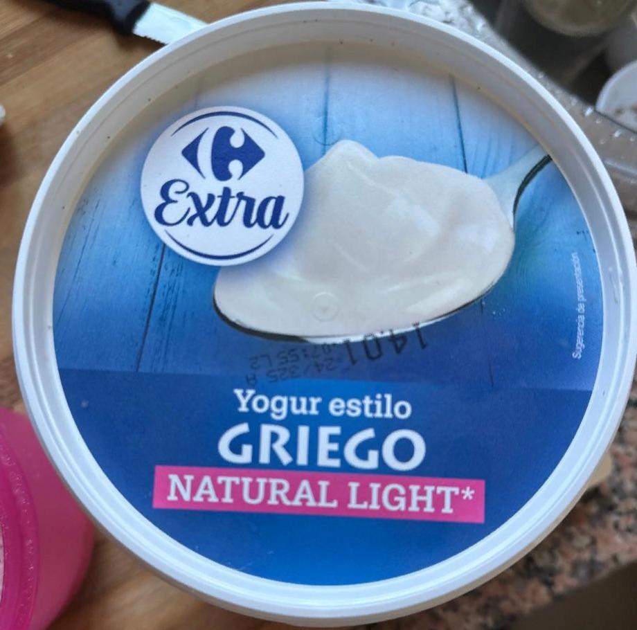 Fotografie - Yogur estilo griego natural light Carrefour Extra