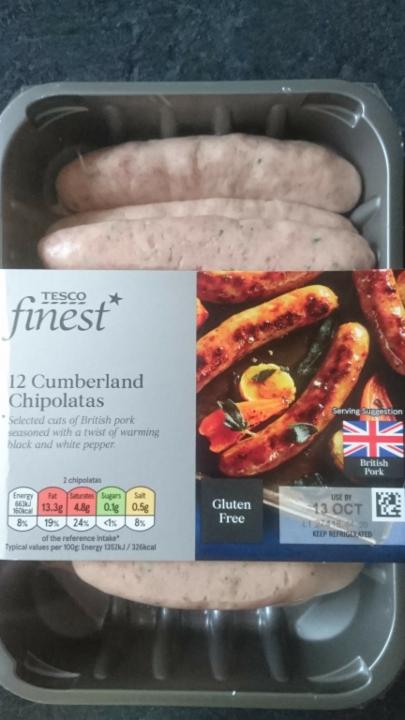 Fotografie - Cumberland Chipolatas TESCO Finest