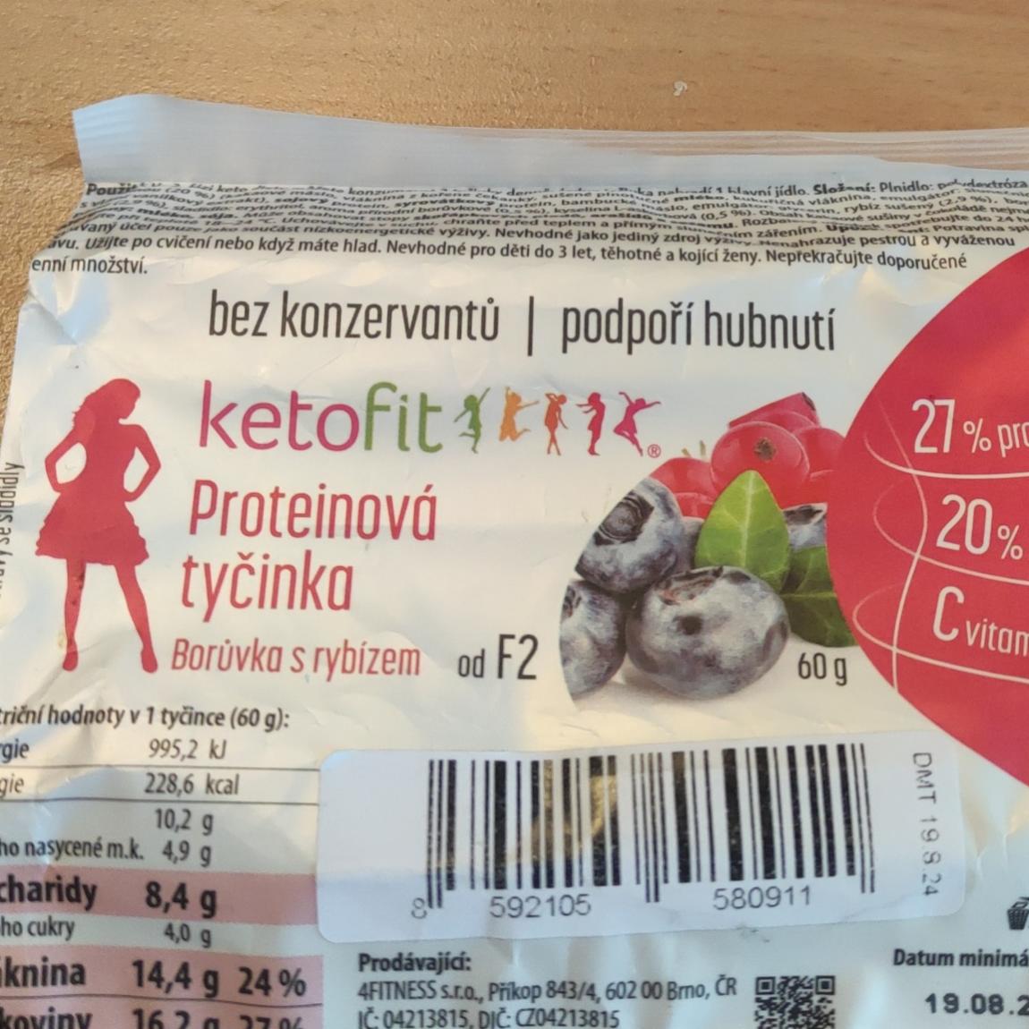 Fotografie - Proteinová tyčinka Borůvka s rybízem KetoFit