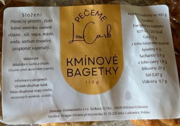 Fotografie - Kmínové bagetky Pečeme Low carb