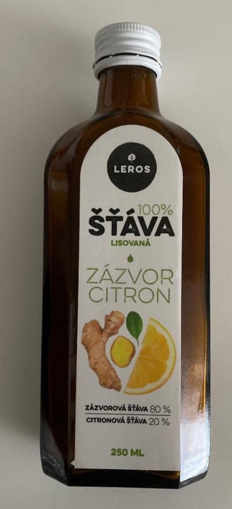 Fotografie - 100% lisovaná šťáva zázvor a citron Leros