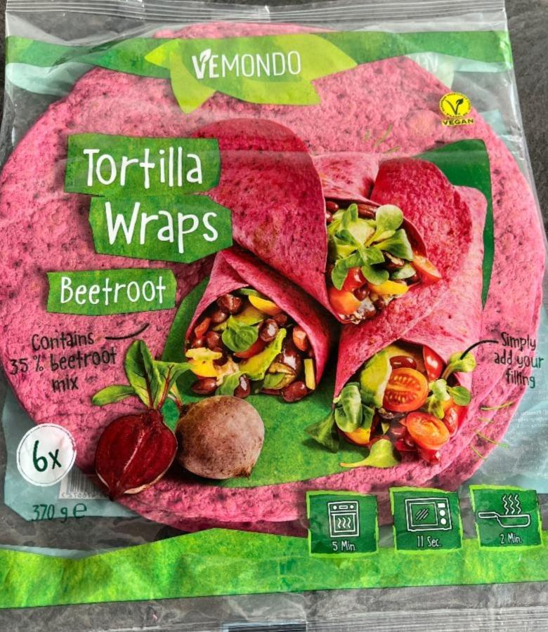 Fotografie - Tortilla Wraps Beetroot Vemondo