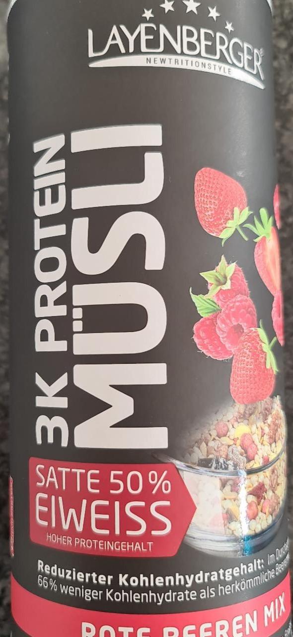 Fotografie - 3K Protein Müsli Rote Beeren Mix Layenberger