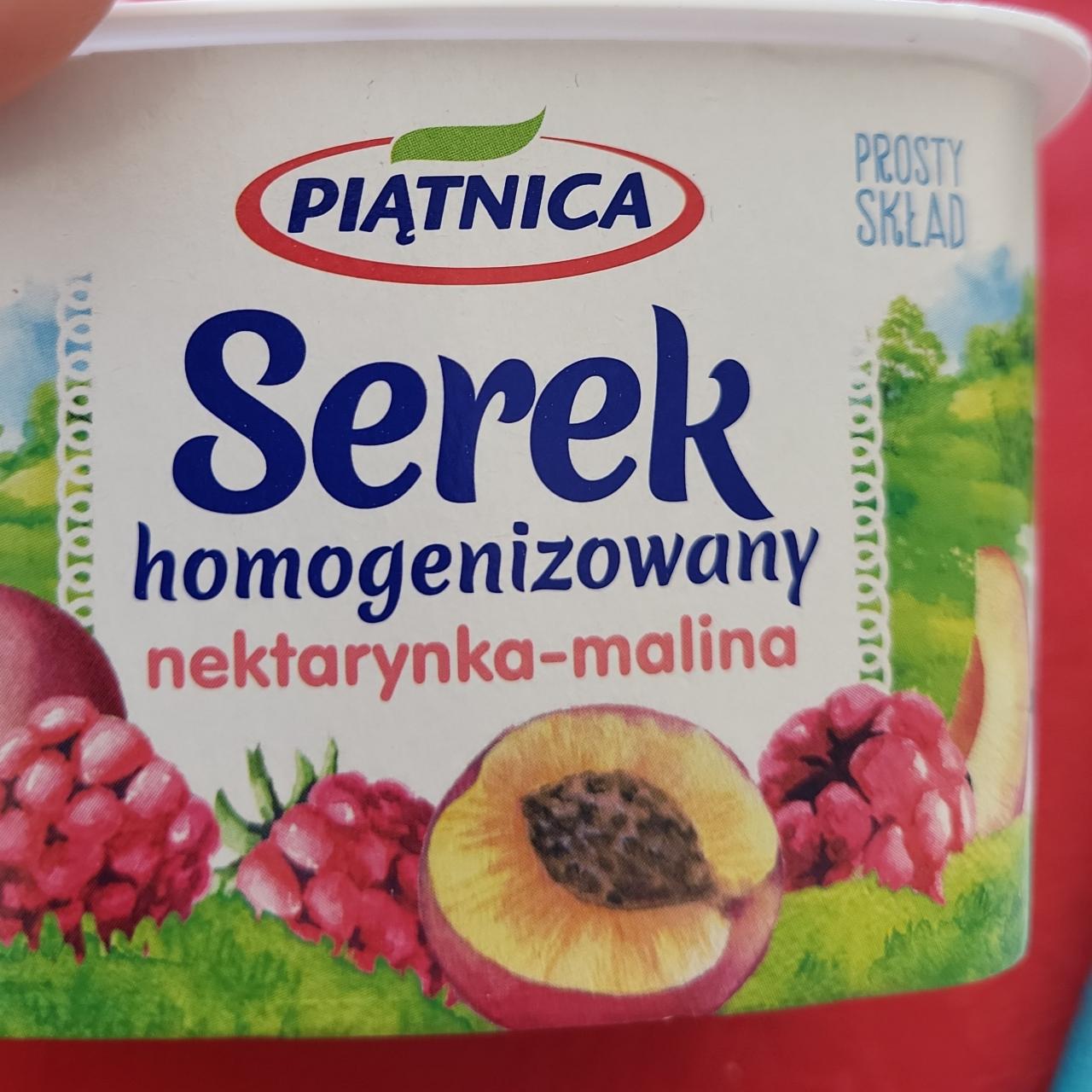 Fotografie - Serek homogenizowany nektarynka-malina Piątnica