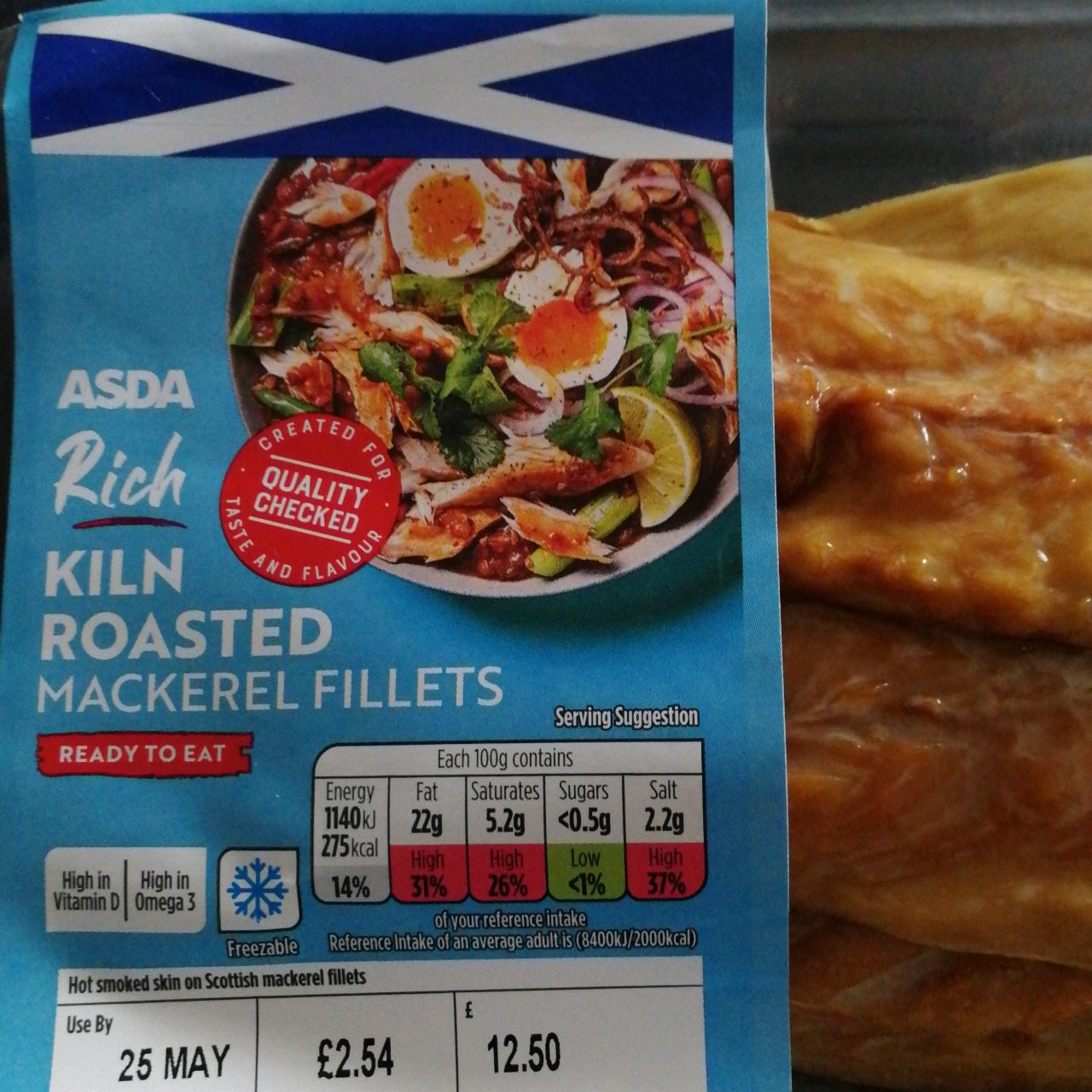 Fotografie - Kiln Roasted Mackerel Fillets Asda