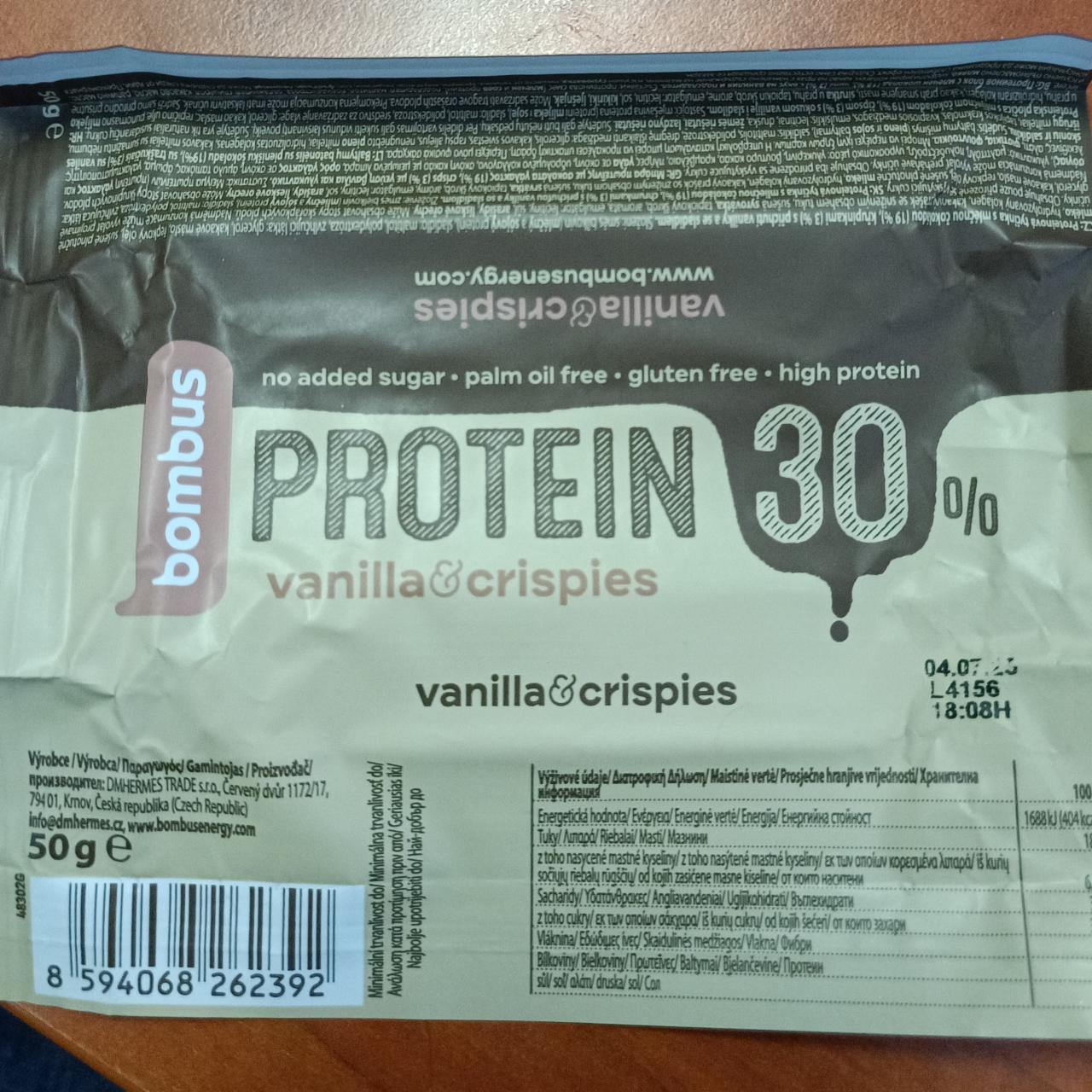 Fotografie - Protein 30% vanilla & crispies Bombus