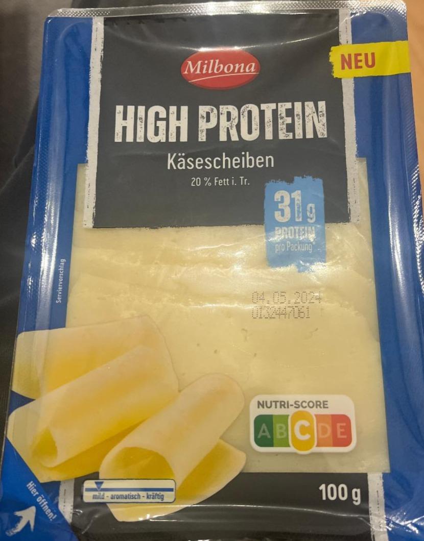 Fotografie - High protein cheese slices Milbona