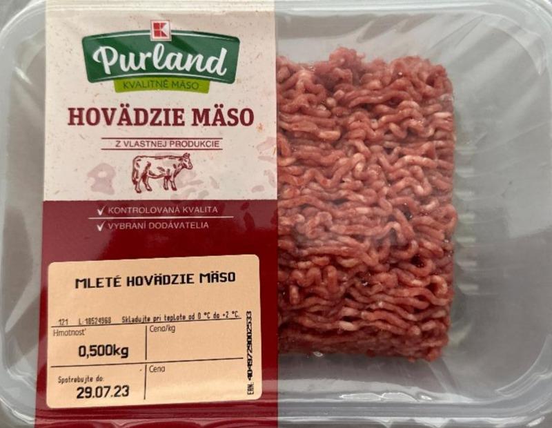 Fotografie - Mleté hovězí maso Purland Kaufland 14% tuku