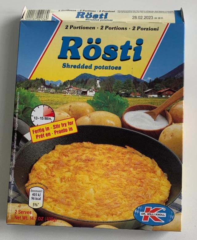 Fotografie - Rösti Shredded potatoes Dr. Willi Knoll