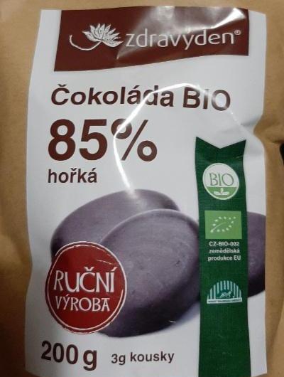 Fotografie - Čokoláda bio 85% hořká Zdravý den