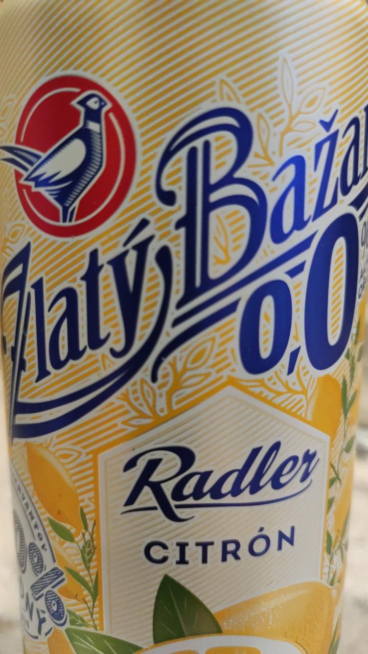 Fotografie - Zlatý Bažant Radler citron 0,0%