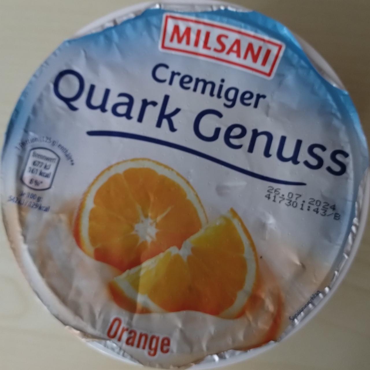 Fotografie - Cremiker Quark Genuss Orange Milsani