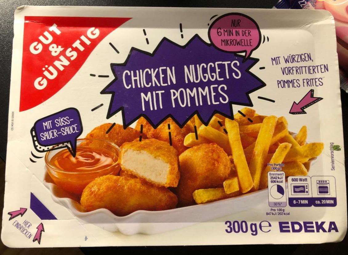 Fotografie - Chicken Nuggets mit Pommes Gut & Günstig