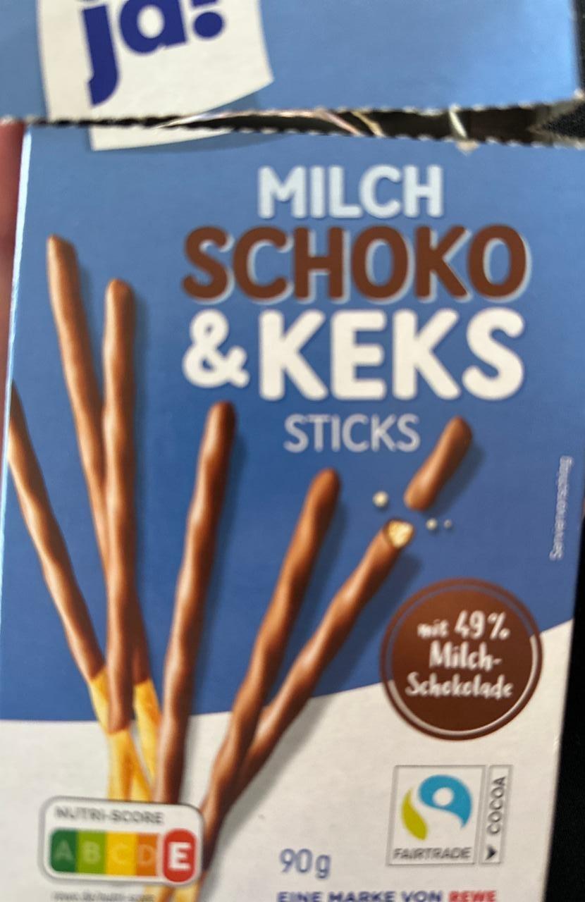 Fotografie - Milch schoko & keks sticks Ja!