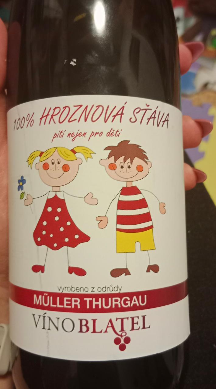 Fotografie - víno Blatel MULLER TRUGHAU 100% Hroznová šťáva