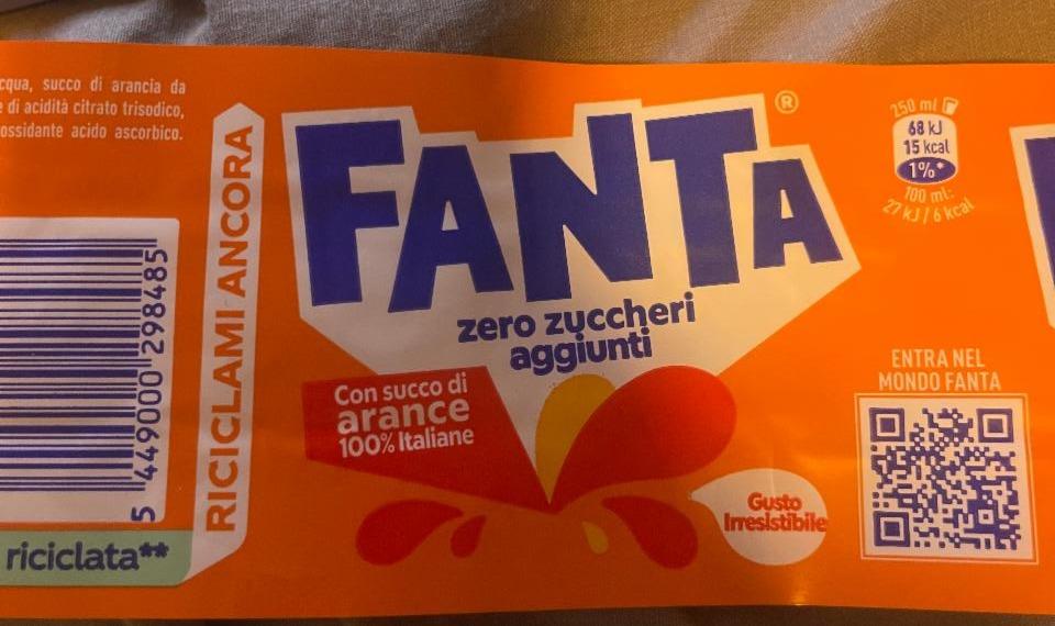 Fotografie - Fanta zero zuccheri aggiunti