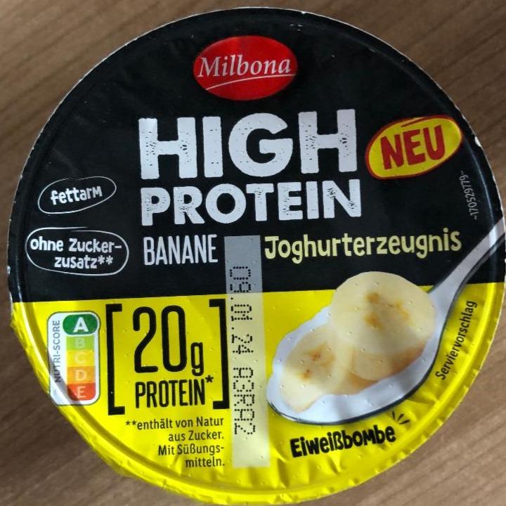 Fotografie - High protein Joghurterzeugnis Banane Milbona