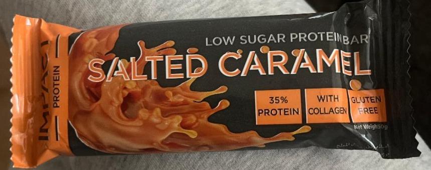 Fotografie - Low sugar protein bar salted caramel Impact Protein