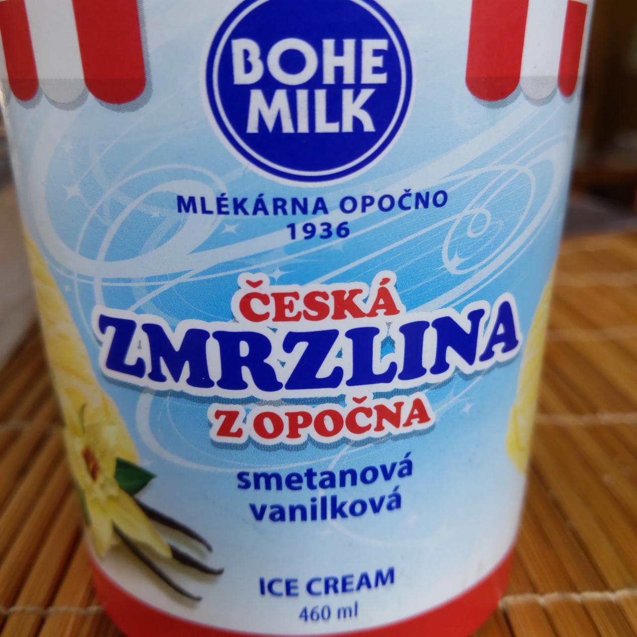 Fotografie - Česká zmrzlina z Opočna smetanová vanilková Bohemilk