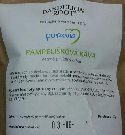 Fotografie - Pampelišková káva Puravia Dandelion Root