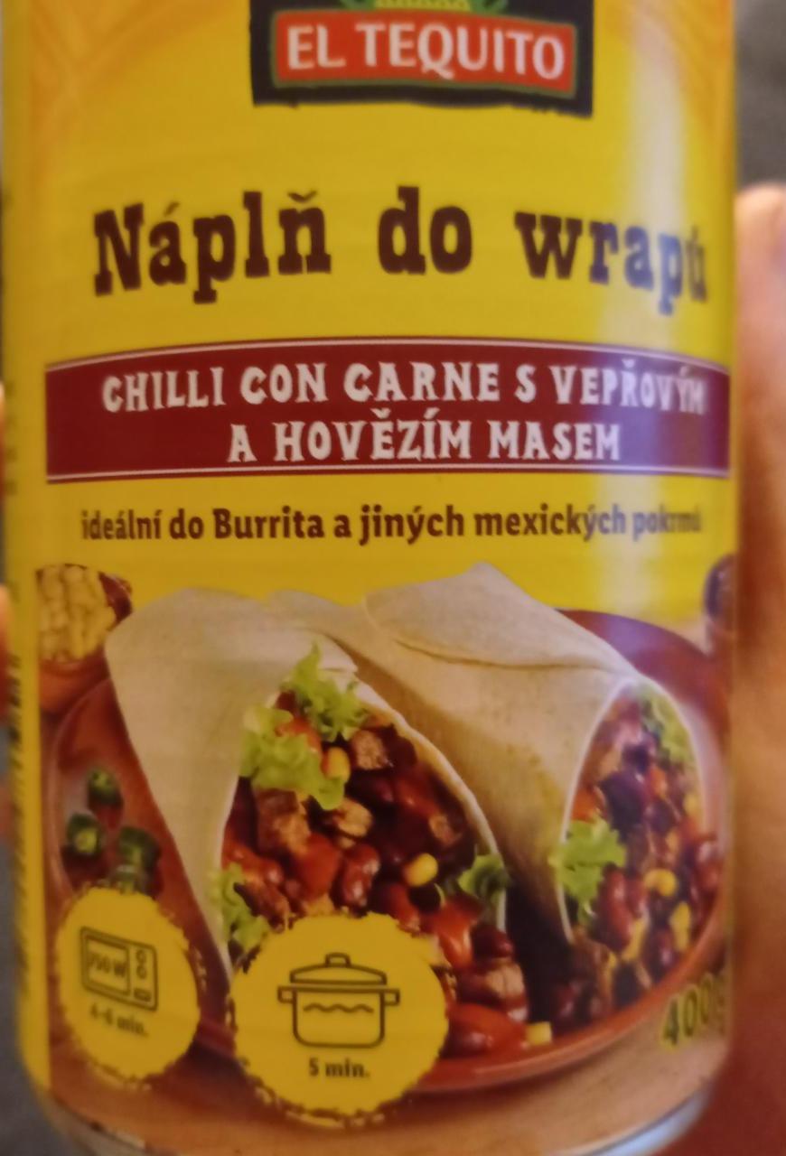 Fotografie - Chilli con carne s vepřovým a hovězím masem (náplň do wrapů) El Tequito