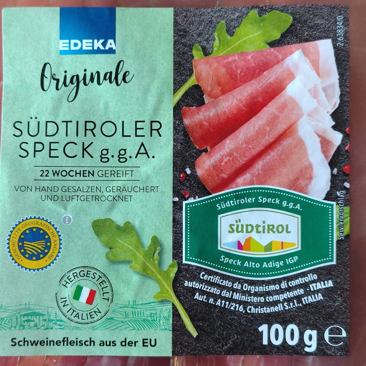 Fotografie - Originale südtiroler speck Edeka