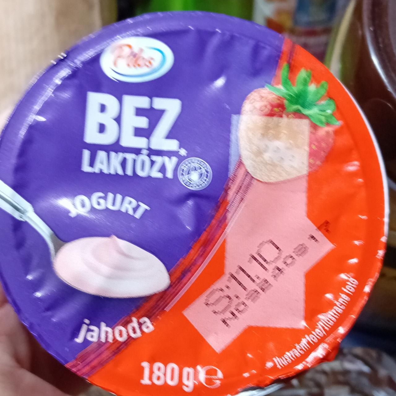 Fotografie - Bez laktózy jogurt jahoda Pilos