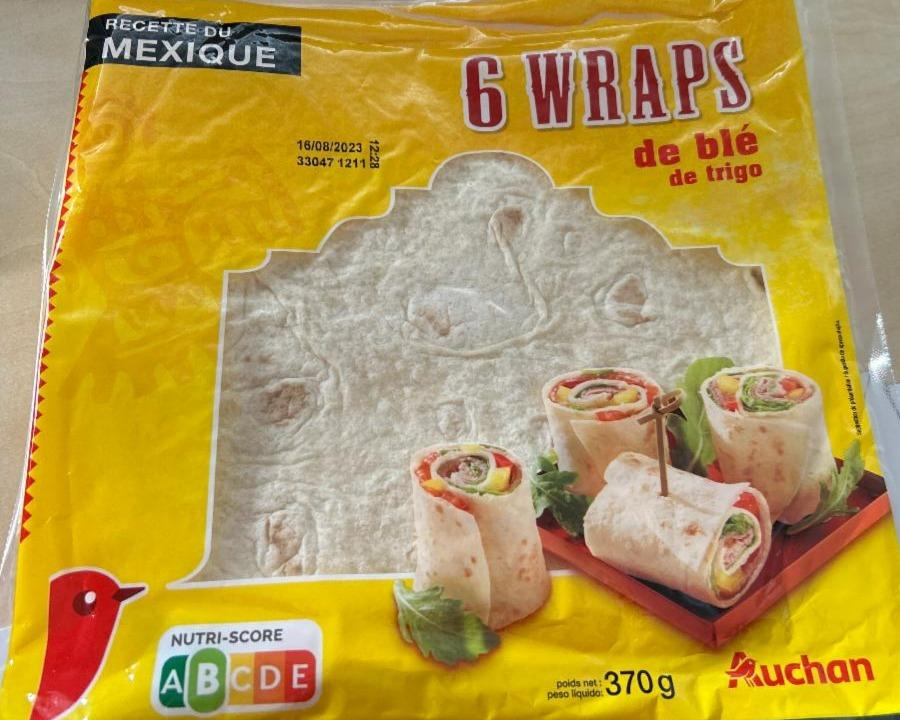 Fotografie - 6 wraps de blé Auchan