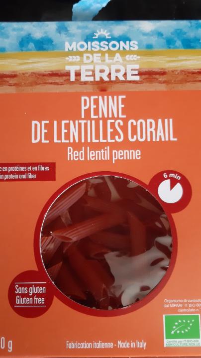 Fotografie - Penne de lentilles corail - Moissons de la Terre