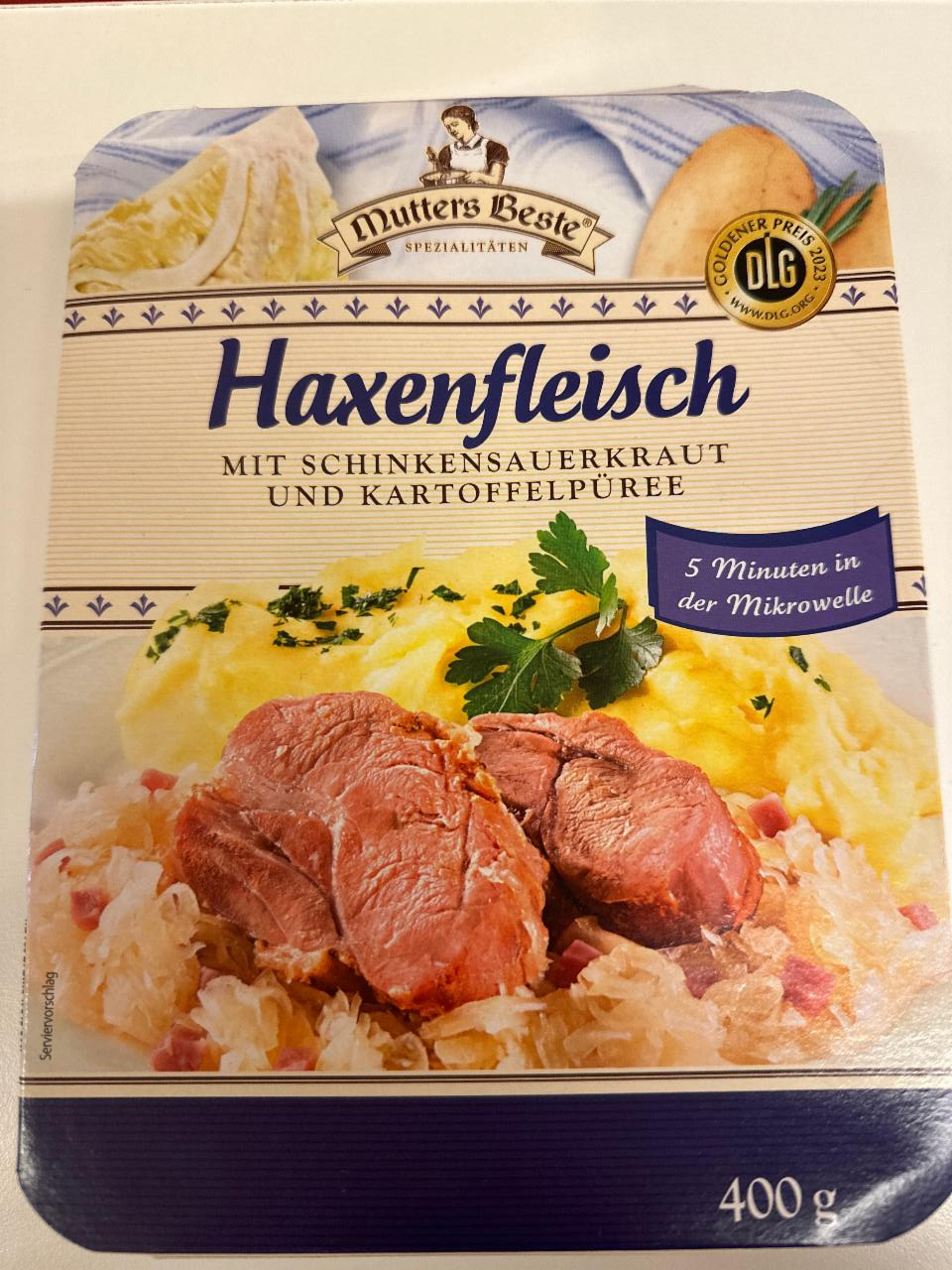 Fotografie - Haxenfleisch mit Schinkensauerkraut und Kartoffelpüree Mutters Beste