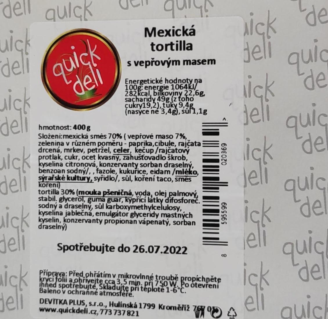 Fotografie - Mexická tortilla s vepřovým masem Quick deli