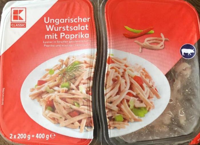 Fotografie - Ungarischer Wurstsalat mit paprika