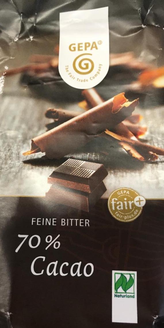 Fotografie - Feine Bitter 70% Cacao Gepa