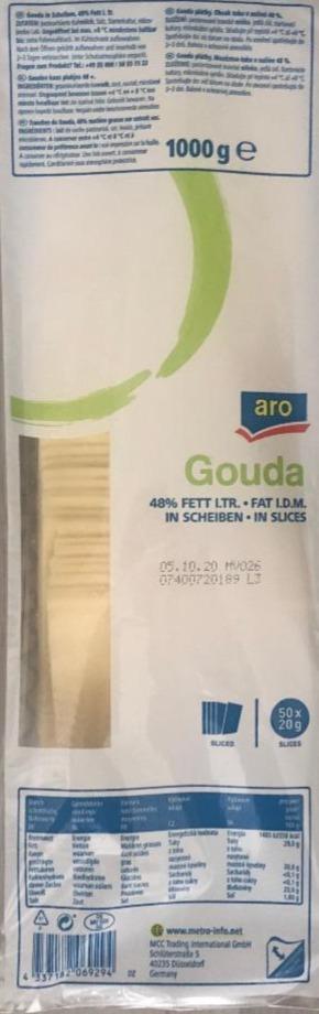 Fotografie - Gouda 48% fett Aro